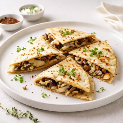 Image of Wild Mushroom and Goat Cheese Quesadillas