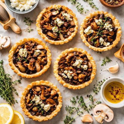 Image of Wild Mushroom and Goat Cheese Tartlets