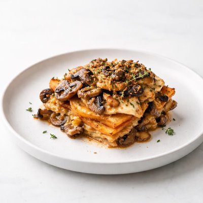 Image of Wild Mushroom and Sweet Potato Gratin