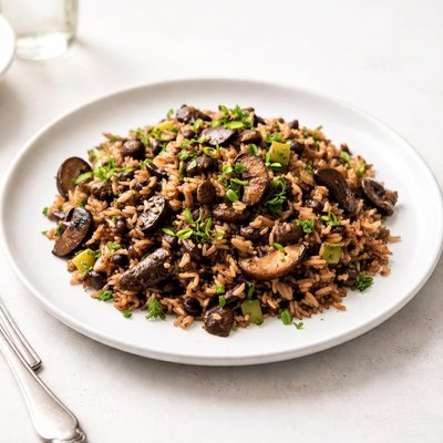 Image of Wild Rice and Mushrooms Southern Style