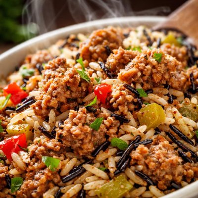 Image of Wild Rice and Pork Sausage Casserole