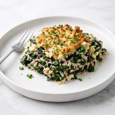 Image of Wild Rice and Spinach Gratin
