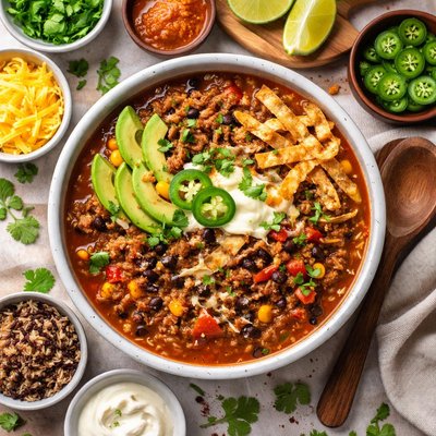 Image of Wild Rice Beef Enchilada Soup