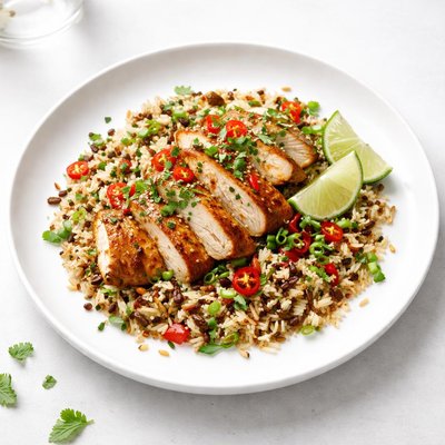 Image of Wild Rice Chilies Chicken Dish