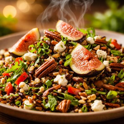 Image of Wild Rice Salad with Figs Rutherford Grill Napa Valley