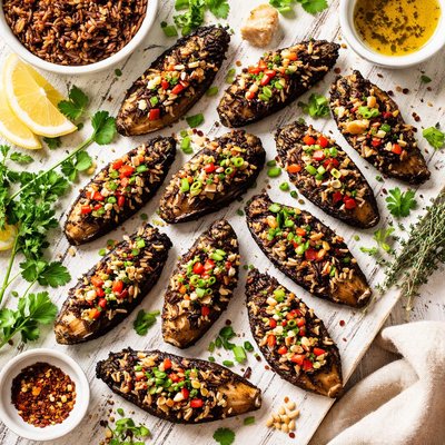 Image of Wild Rice Stuffed Morels