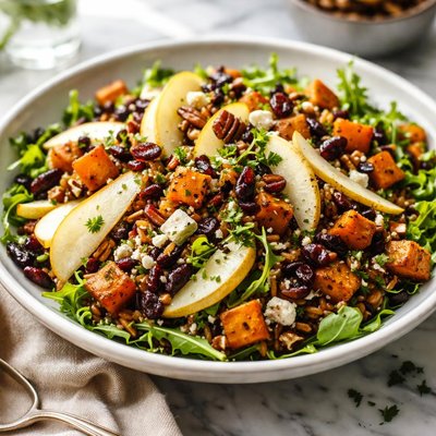 Image of Wild Rice Sweet Potato Salad with Pears