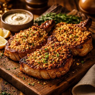Image of Wildfire Horseradish Crusted Pork Chops