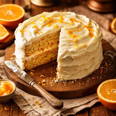 Image of Williamsburg Orange Cake with Williamsburg Butter Frosting