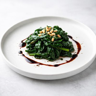 Image of Wilted Spinach and Balsamic Vinegar