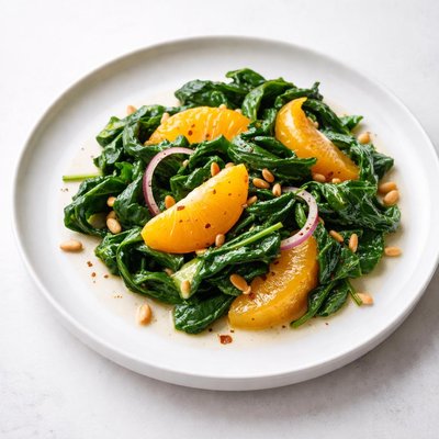 Image of Wilted Spinach with Oranges