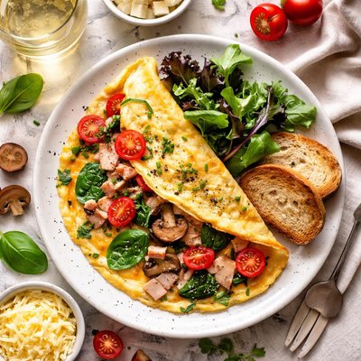 Image of Wine and Cheese Omelet