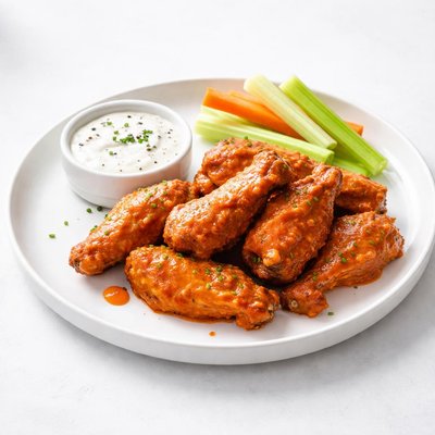 Image of Wings of Fire with Horseradish Dipping Sauce or Bleu Cheese