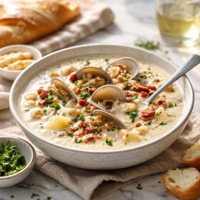 Image of Winter Night Creamy Clam Chowder