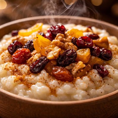 Image of Winter Rice Pudding with Dried Fruits