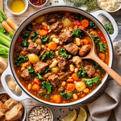 Image of Winter Stew with Lean Beef Beans and Veggies