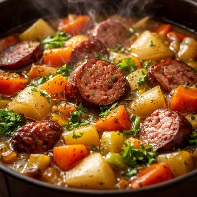 Image of Winter Vegetable Kielbasa Stew