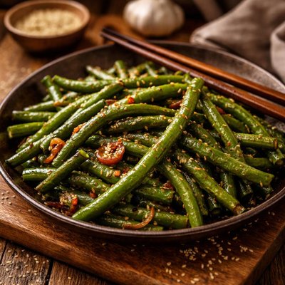 Image of Wok Seared Sesame Green Beans