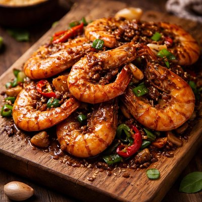Image of Woked Out Prawns