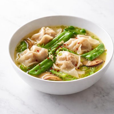 Image of Won Ton Soup with Pork and Snow Peas