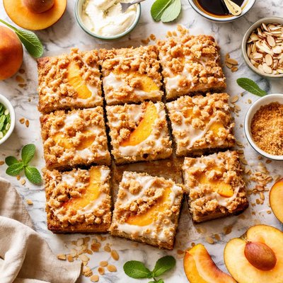 Image of Wonderful Cream Cheese Peach Coffee Cake