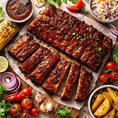 Image of Wonderful Smoky Bbq Ribs
