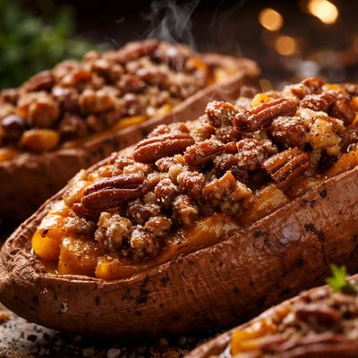 Image of Wonderful Sweet Potatoes with Pecan Praline Topping