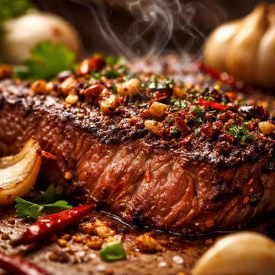 Image of Ww 3 Points Steak with Roasted Garlic and Chili Rub