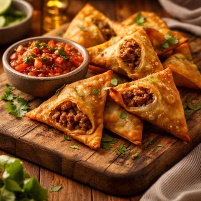 Image of Ww 5 Points Mexican Beef and Cheese Wontons with Salsa
