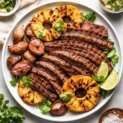 Image of Ww 6 Pts Grilled Flank Steak W Pineapple and Roasted Shallots