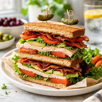 Image of Ww 8 Points Double Turkey Club Sandwich