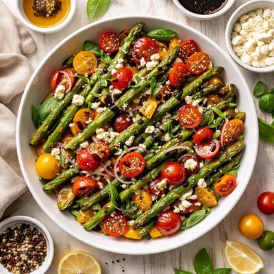 Image of Ww Balsamic Asparagus and Cherry Tomato Salad