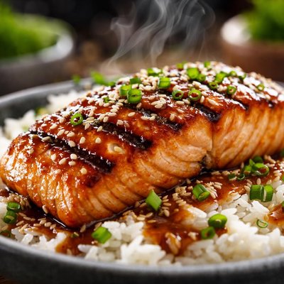 Image of Ww Grilled Salmon with Teriyaki Sauce 4 Points