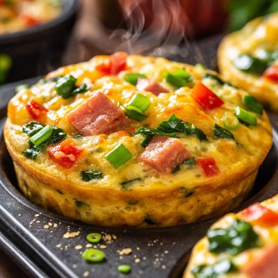 Image of Ww Individual Ham Cheese and Veggie Frittatas Ww Points 2