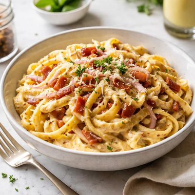 Image of Ww Low Fat Creamy Bacon and Onion Pasta