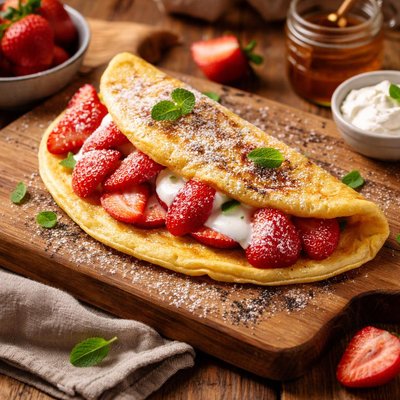 Image of Ww Strawberry Omelet Omelette Aux Fraises