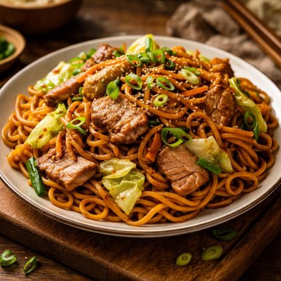 Image of Yakisoba with Pork and Cabbage