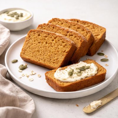 Image of Yeast Free Sugar Free Oil Free Pumpkin Whole Wheat Bread