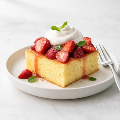 Image of Yellow Cake for Strawberries and Whipped Cream