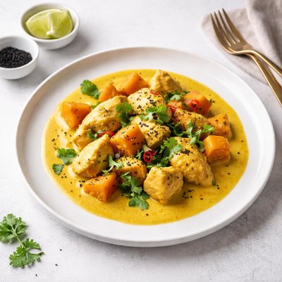 Image of Yellow Curry Chicken and Sweet Potatoes