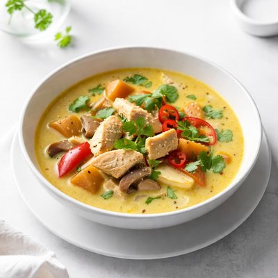 Image of Yellow Curry Chicken Thai Soup