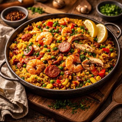 Image of Yellow Rice with Everything