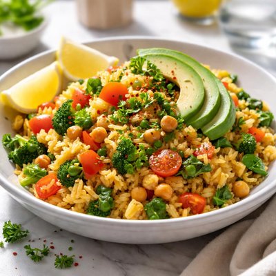 Image of Whole30 Yellow Rice with Vegetables