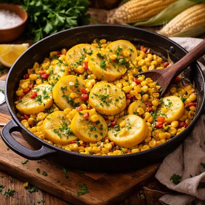 Image of Yellow Squash and Corn Saute