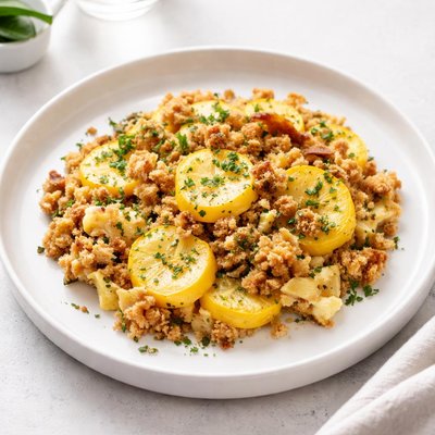 Image of Yellow Squash and Stuffing Casserole