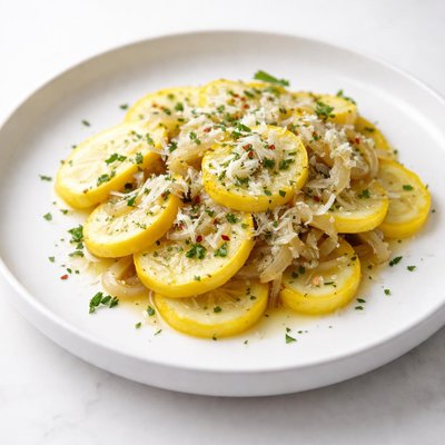 Image of Yellow Squash with Onions and Parmesan