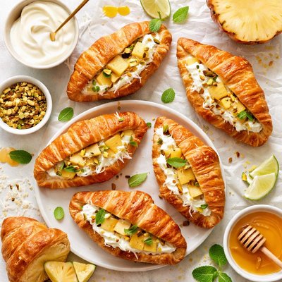Image of Yoghurt and Pineapple Croissants