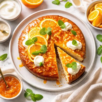 Image of Yoghurt Cake with Marmalade Glaze