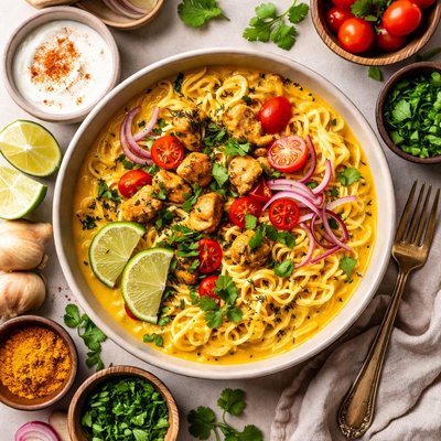 Image of Yogurt Curry with Noodles
