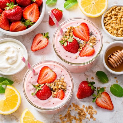 Image of Yogurt Strawberry Sips